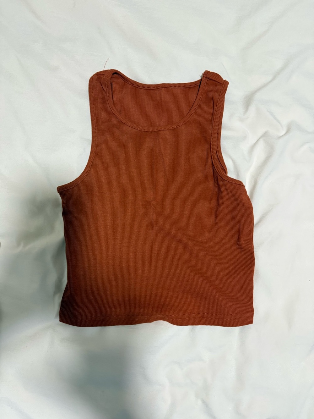 Ribbed Tank Top - Rust